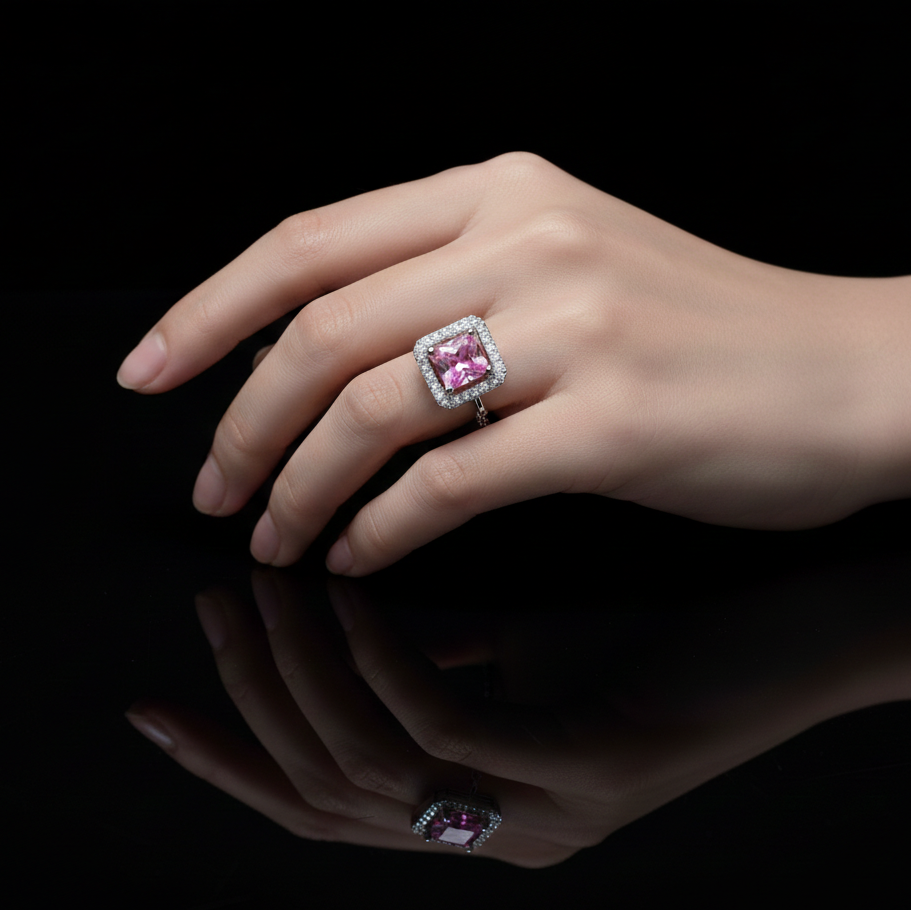 CAROVA Luxury - 925 Silber Kettenring – Verstellbar & Funkelnd