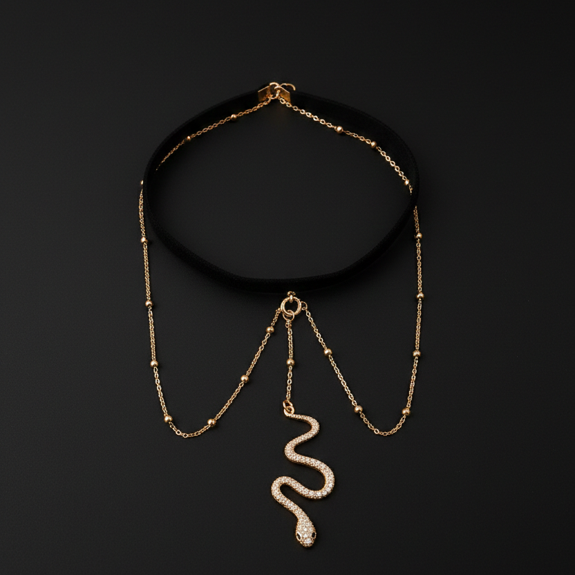 CAROVA Luxury - Exklusive Schlangen - Oberschenkelkette Gold
