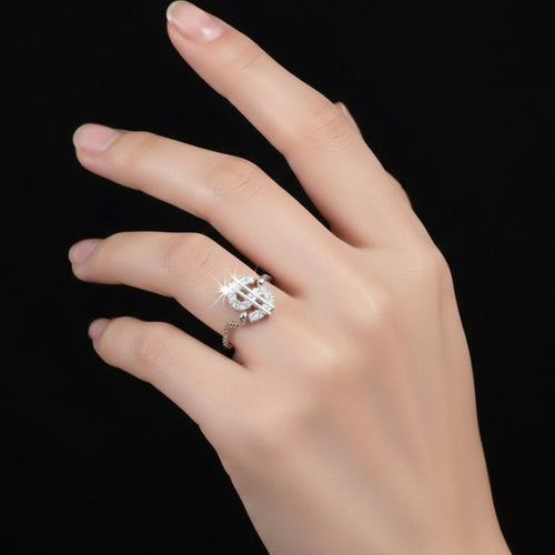 CAROVA Luxury - 925 Silber Kettenring – Verstellbar & Funkelnd