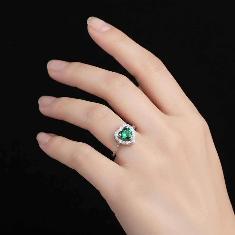 CAROVA Luxury - 925 Silber Kettenring – Verstellbar & Funkelnd