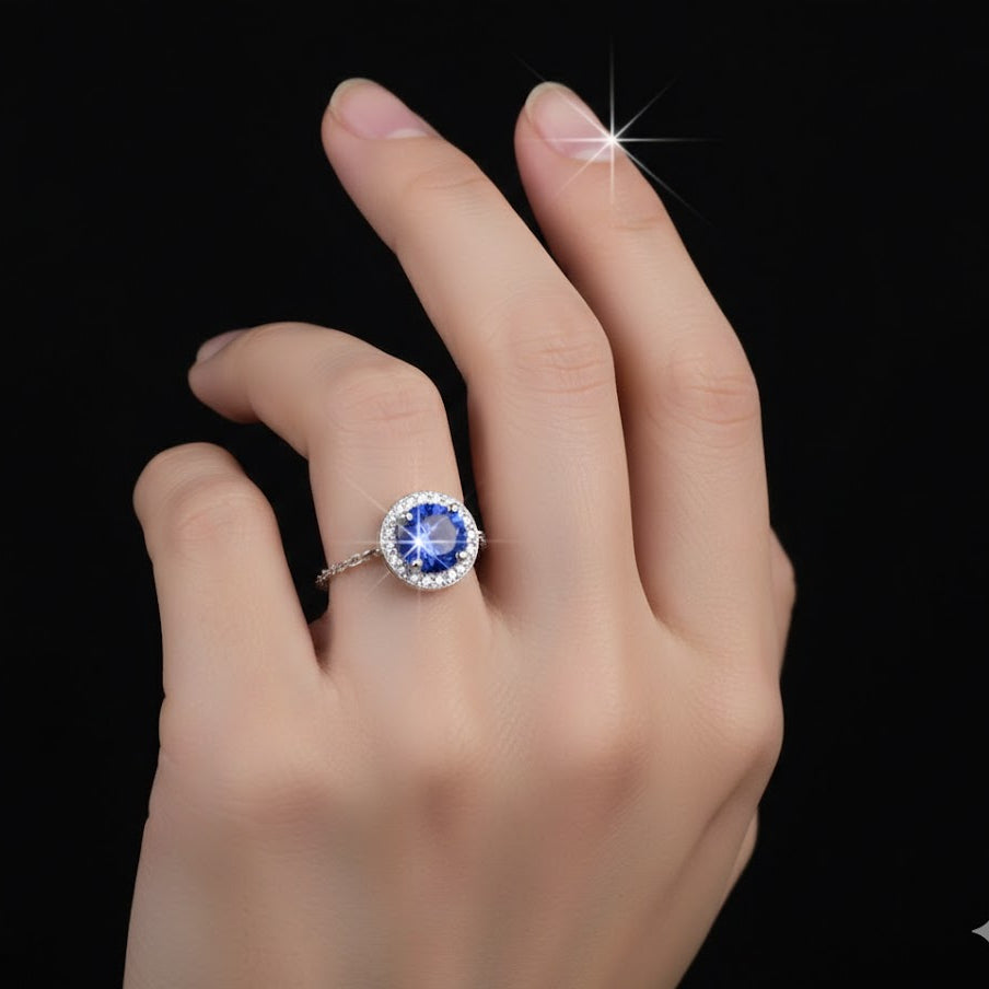 CAROVA Luxury - 925 Silber Kettenring – Verstellbar & Funkelnd