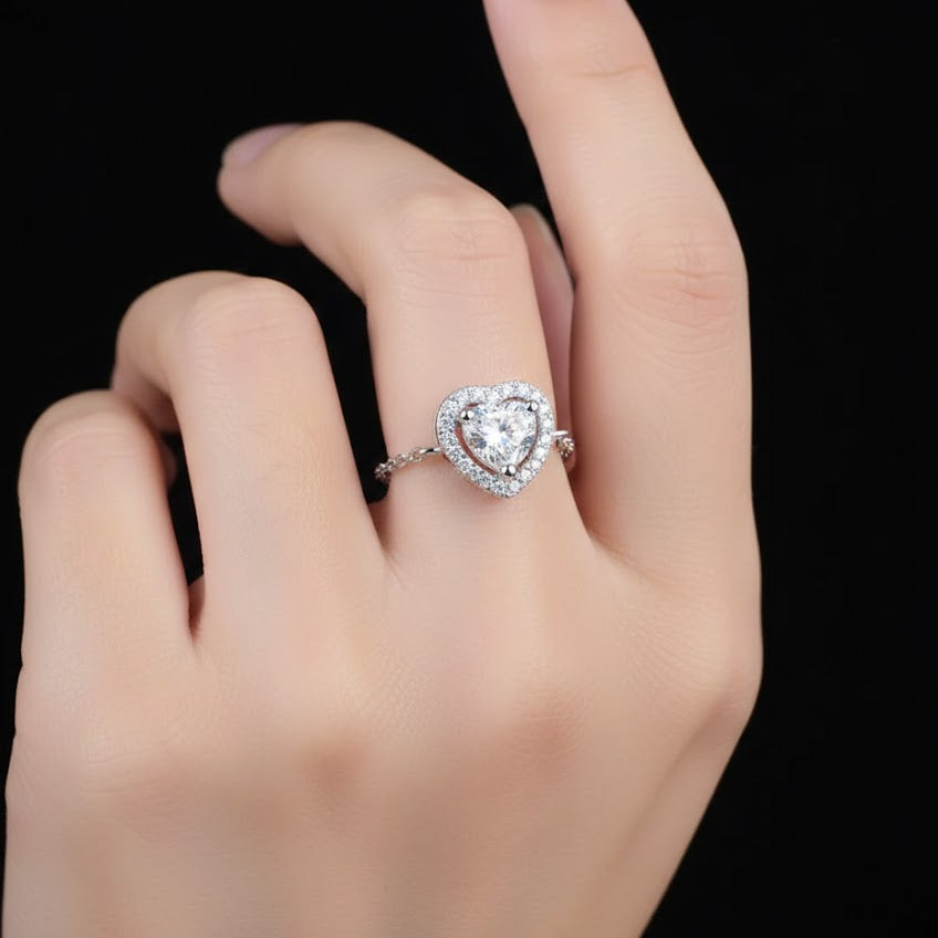 CAROVA Luxury - 925 Silber Kettenring – Verstellbar & Funkelnd