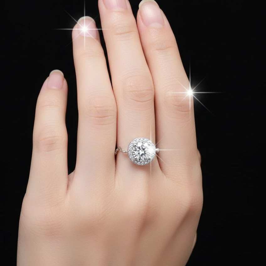 CAROVA Luxury - 925 Silber Kettenring – Verstellbar & Funkelnd