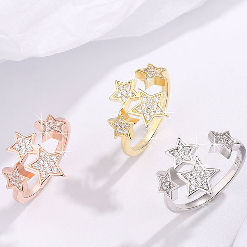 CAROVA Verstellbar Ring mit Zirkonia -Elegant & modern