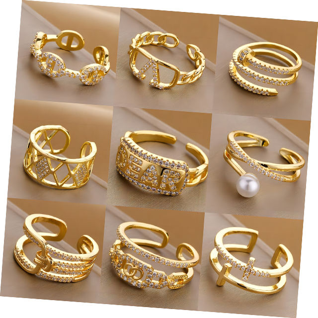 CAROVA Vergoldete Damenringe mit Zirkonia – Perfekt als Geschenk