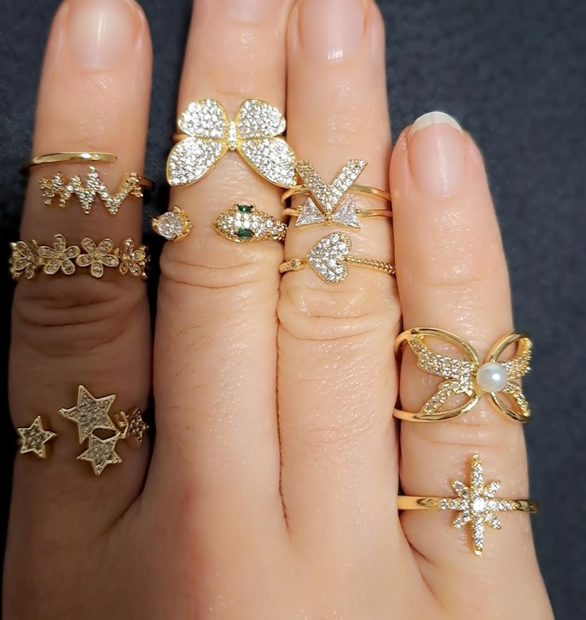 CAROVA Vergoldete Damenringe mit Zirkonia – Perfekt als Geschenk