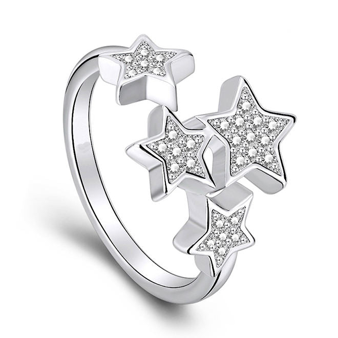 CAROVA Verstellbar Ring mit Zirkonia -Elegant & modern